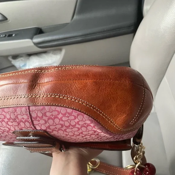 Rare Pink and Brown Coach SoHo - Picture 5 of 13